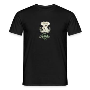 Koala Lover Hug Floral Mum Happy Mother's Day - Männer T-Shirt - Schwarz - Vorne - AI Model Male 178 light (178cm)