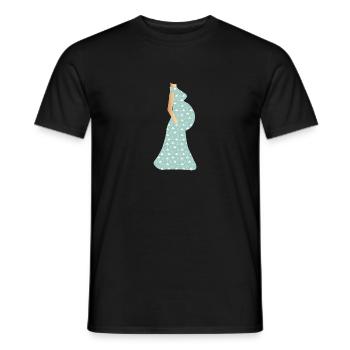 Pregnant - Men's T-Shirt - black - Front - AI Model Male 178 light (178cm)