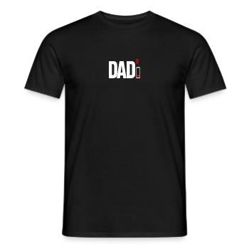 Dad Power Squared Battery Icon - Men's T-Shirt - black - Front - AI Model Male 178 light (178cm)