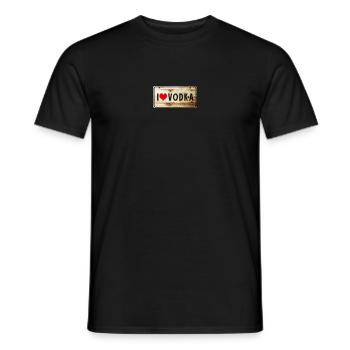 Ich liebe Wodka Vintage Schild - Männer T-Shirt - Schwarz - Vorne - AI Model Male 178 light (178cm)
