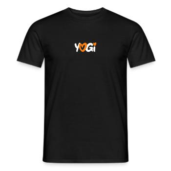 Yoga Yogi Heart Meditation Fan Love Namaste Om - Men's T-Shirt - black - Front - AI Model Male 178 light (178cm)