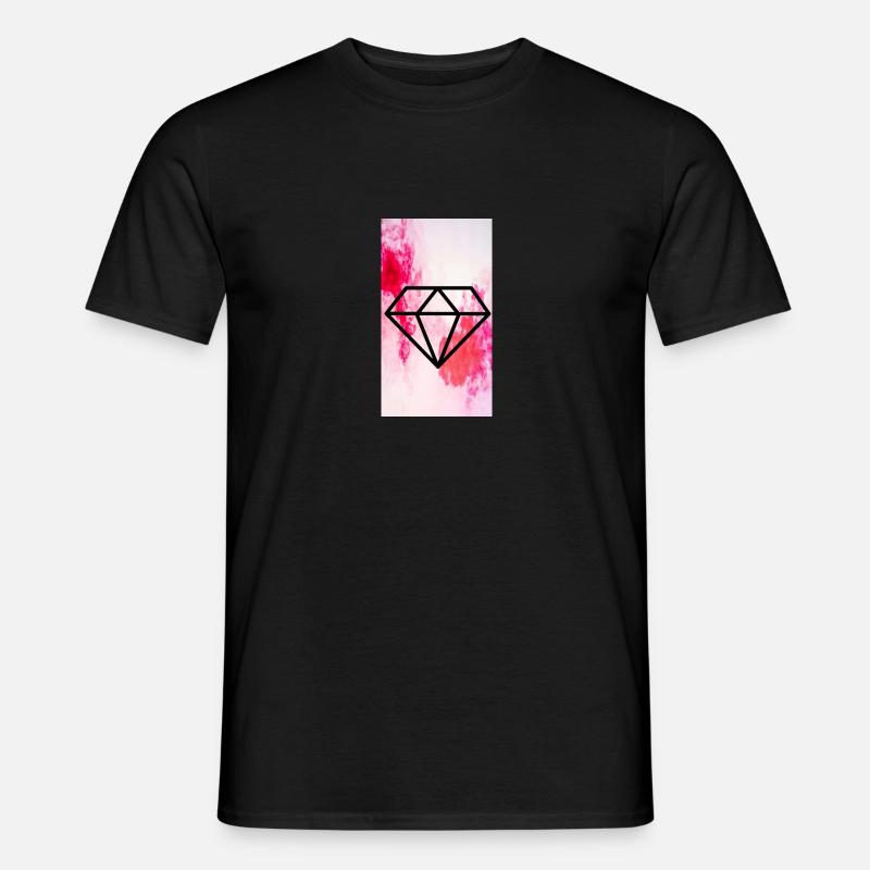 Rosé Diamant - Männer T-Shirt - Schwarz