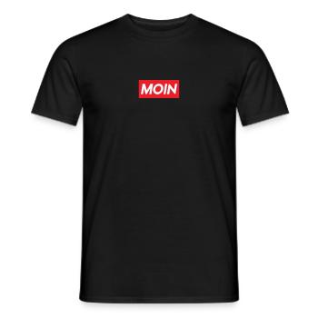 Moin Box Logo - Männer T-Shirt - Schwarz - Vorne - AI Model Male 178 light (178cm)