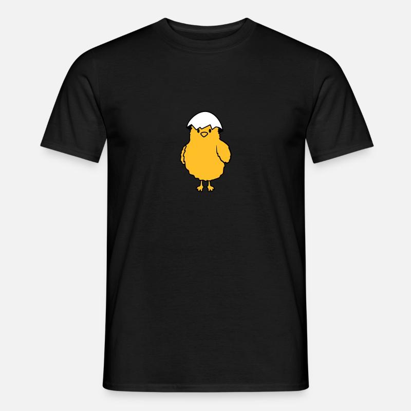 Pulcini con guscio d'uovo sulla testa - T-shirt uomo - nero