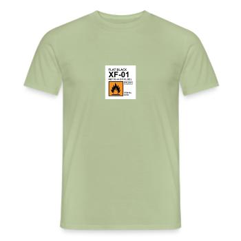 Étiquette de couleur noire plate - T-shirt homme - vert sauge - Devant - AI Model Male 178 light (178cm)