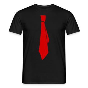 Cravate rouge Tuxedo Spiritosa Drôle Drôle - T-shirt homme - noir - Devant - AI Model Male 178 light (178cm)