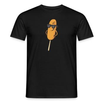 Corn Dog Corndog - Men's T-Shirt - black - Front - AI Model Male 178 light (178cm)