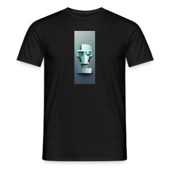 Résumé du robot - T-shirt homme - noir - Devant - AI Model Male 178 light (178cm)