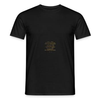 PHILIPPIENS 4:8 - VERSET DE LA BIBLE - Couleur or - T-shirt homme - noir - Devant - AI Model Male 178 light (178cm)