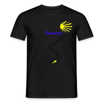 Camino Way of St. James Pilgrim - Men's T-Shirt - black - Front - AI Model Male 178 light (178cm)