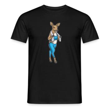 Reh Bodybuilder Handtuch Fitness - Männer T-Shirt - Schwarz - Vorne - AI Model Male 178 light (178cm)