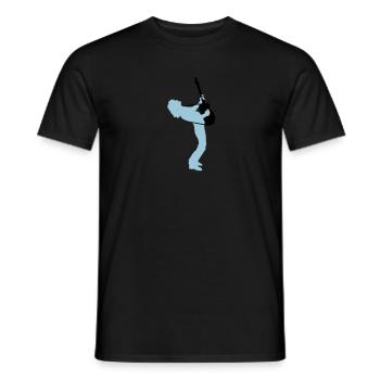 guitar player - Männer T-Shirt - Schwarz - Vorne - AI Model Male 178 light (178cm)