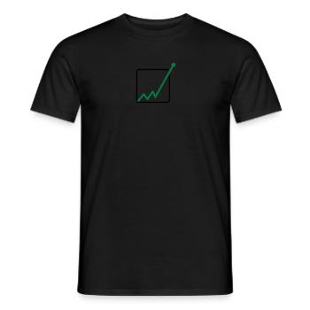 gewinn durch die decke linie diagramm pfeil aufste - Männer T-Shirt - Schwarz - Vorne - AI Model Male 178 light (178cm)