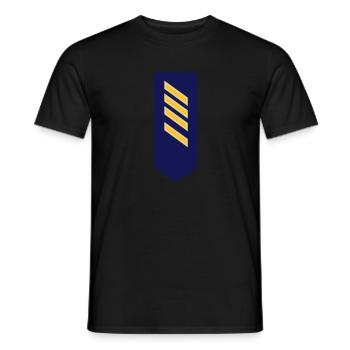 Épaulette caporal-chef marine - T-shirt homme - noir - Devant - AI Model Male 178 light (178cm)
