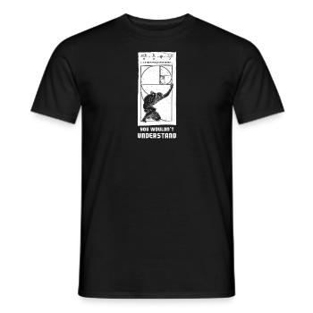 Goldener Schnitt Geometrie Spirale Kunst Mathe - Männer T-Shirt - Schwarz - Vorne - AI Model Male 178 light (178cm)