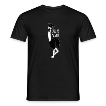 Call me a master’s degree gift - Men's T-Shirt - black - Front - AI Model Male 178 light (178cm)