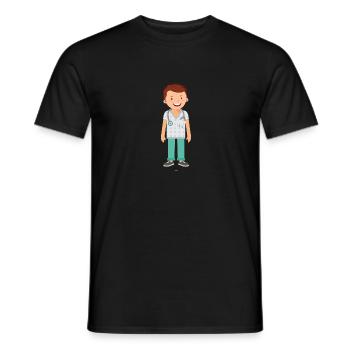 Doktor - Männer T-Shirt - Schwarz - Vorne - AI Model Male 178 light (178cm)