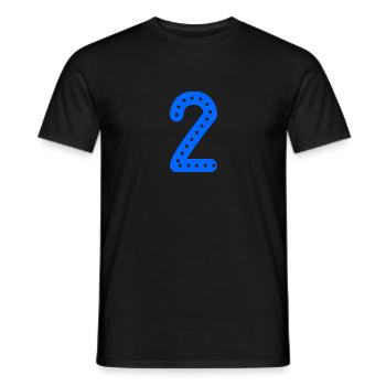 2 JAHRE. 2. JAHRESTAG. GEBURTSTAG 2 JAHRE. 2 - Männer T-Shirt - Schwarz - Vorne - AI Model Male 178 light (178cm)