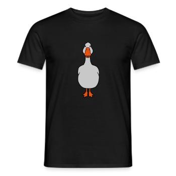 Süße Gans von vorne - Männer T-Shirt - Schwarz - Vorne - AI Model Male 178 light (178cm)