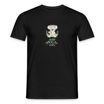 Meilleure maman jamais Koala embrasser Couronne de fleurs - T-shirt homme - noir - Devant - AI Model Male 178 light (178cm)