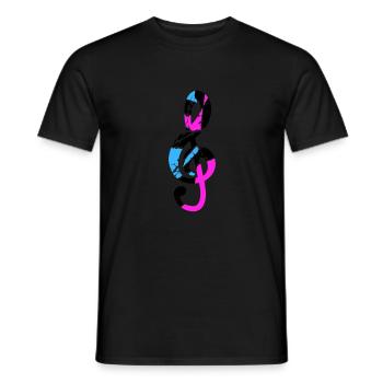 Musik Notenschlüssel Note Melodie Musiknote Sound - Männer T-Shirt - Schwarz - Vorne - AI Model Male 178 light (178cm)