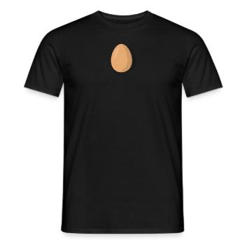 Oeuf - oeuf de poule - T-shirt homme - noir - Devant - AI Model Male 178 light (178cm)