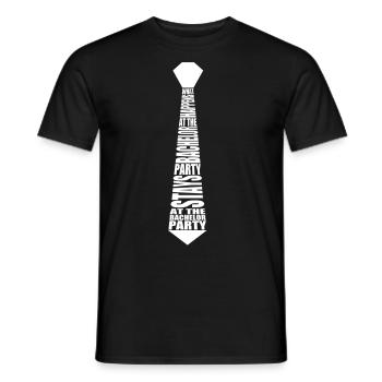 Cravate baccalauréat - T-shirt homme - noir - Devant - AI Model Male 178 light (178cm)