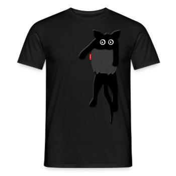 Chilling cat - chilling cat t-shirt design - Men's T-Shirt - black - Front - AI Model Male 178 light (178cm)