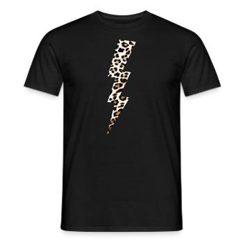 Léopard Flash - T-shirt homme - noir - Devant - AI Model Male 178 light (178cm)