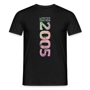 Limited Edition 2005 18. Geburtstag Geschenk - Männer T-Shirt - Schwarz - Vorne - AI Model Male 178 light (178cm)