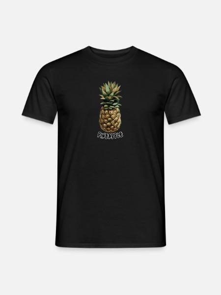 Ananas - Männer T-Shirt - Schwarz