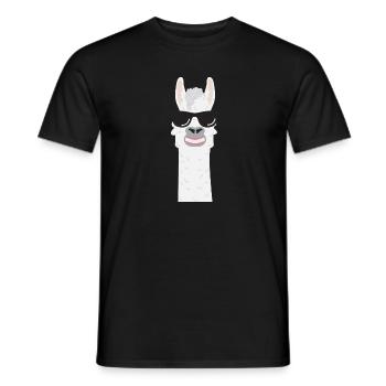 Alpaca Lama Cool Party Alpaka - Männer T-Shirt - Schwarz - Vorne - AI Model Male 178 light (178cm)