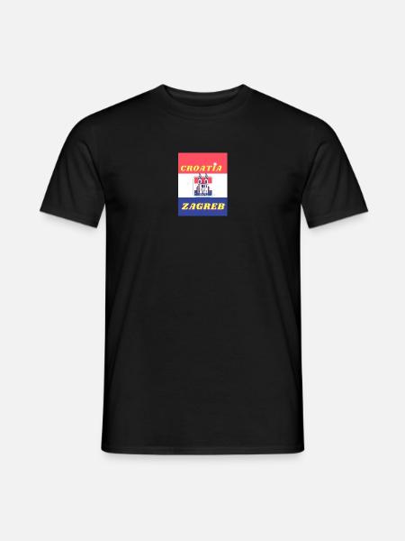 Croatia Zagreb - Männer T-Shirt - Schwarz