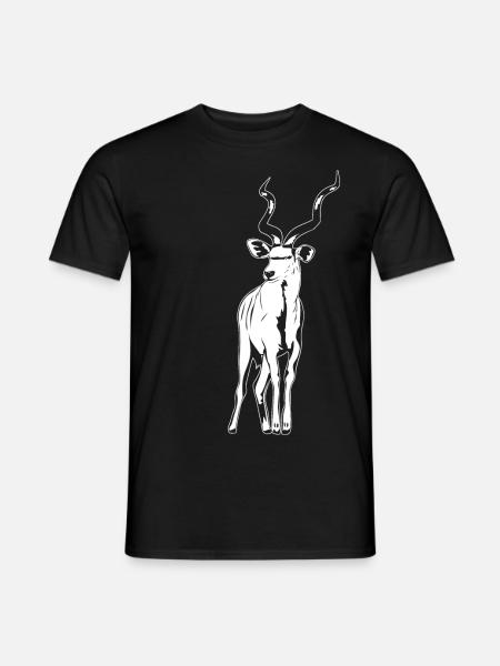 Kudu Antilope - Safari - Afrika - Großer Kudu - Männer T-Shirt - Schwarz