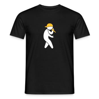 Hiphop Rapper - Männer T-Shirt - Schwarz - Vorne - AI Model Male 178 light (178cm)