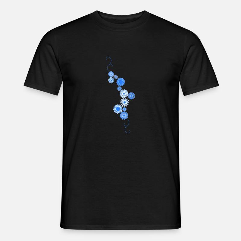 Blumen - Männer T-Shirt - Schwarz