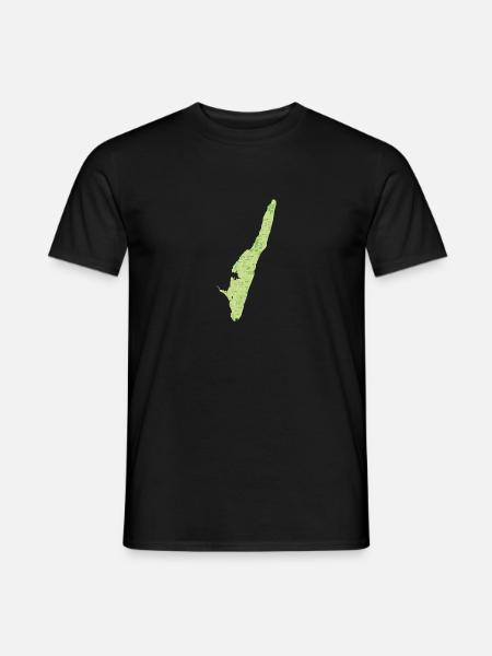 Langeland landkort - Mænd T-shirt - sort