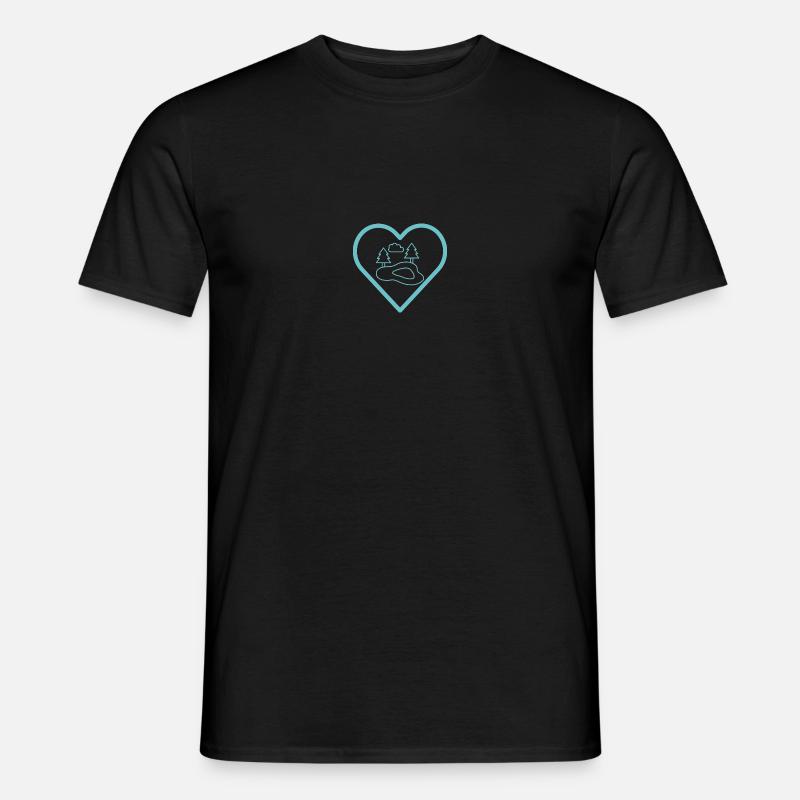 Teich im Herz - Männer T-Shirt - undefined