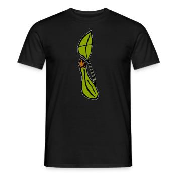 Carnivorous Plant Fly Pitcher Plant - Men's T-Shirt - black - Front - AI Model Male 178 light (178cm)