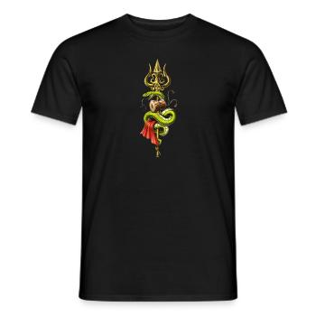 Seigneur hindou Shiva Trident - T-shirt homme - noir - Devant - AI Model Male 178 light (178cm)