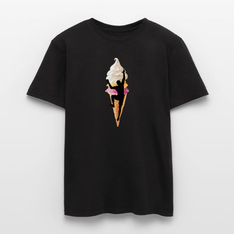 eisklettern eispickel klettern am eis Männer T-Shirt