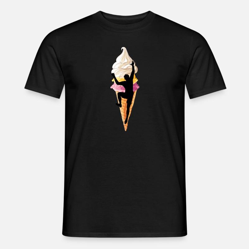 eisklettern eispickel klettern am eis - Männer T-Shirt - Schwarz