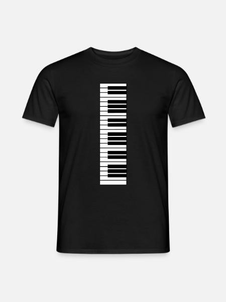 piano, piano keyboard - Men's T-Shirt - black