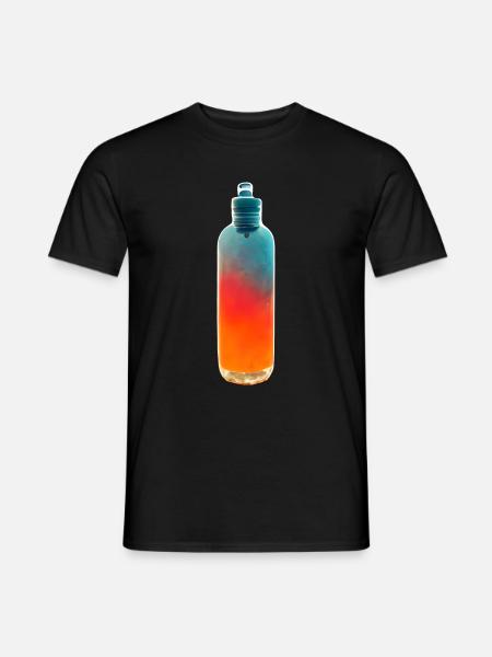 Wasserflasche Retro Sport - Männer T-Shirt - Schwarz