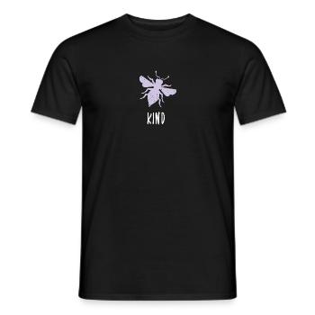 Lila Pastell Bee Kind Biene Be Kind - Männer T-Shirt - Schwarz - Vorne - AI Model Male 178 light (178cm)