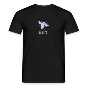 Purple Pastel Bee Elated Bee Be Elated - Men's T-Shirt - black - Front - AI Model Male 178 light (178cm)