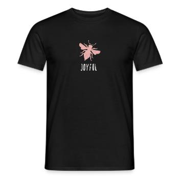 Pink Bee Joyful Bee Be Joyful - Men's T-Shirt - black - Front - AI Model Male 178 light (178cm)