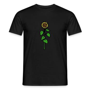 Sunflower Oil Flanze Flower Funny Gift Idea - Men's T-Shirt - black - Front - AI Model Male 178 light (178cm)