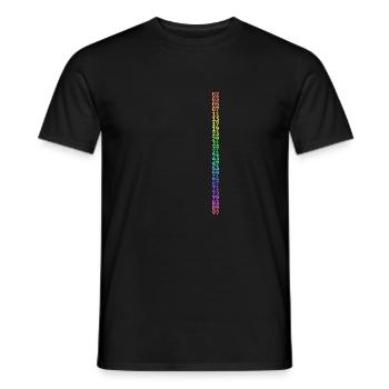 Festbrennweiten von 1 bis 100 für dunklen Hintergrund - Männer T-Shirt - Schwarz - Vorne - AI Model Male 178 light (178cm)
