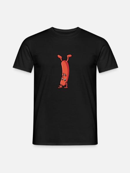 Sausage that makes a handstand - Men's T-Shirt - black